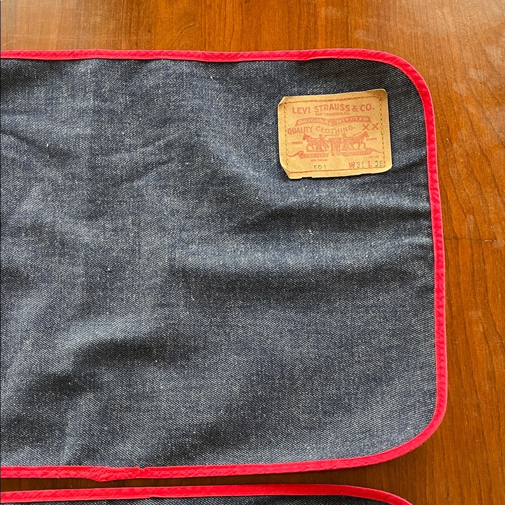 LEVIS 501 Denim Placemats with Pocket 1970s Vintage Set Of 2 RARE - Picture 12 of 17